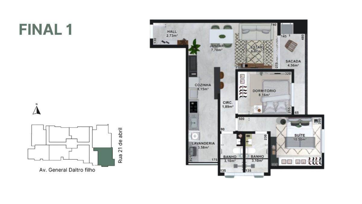 Planta final 01 | Apartamento