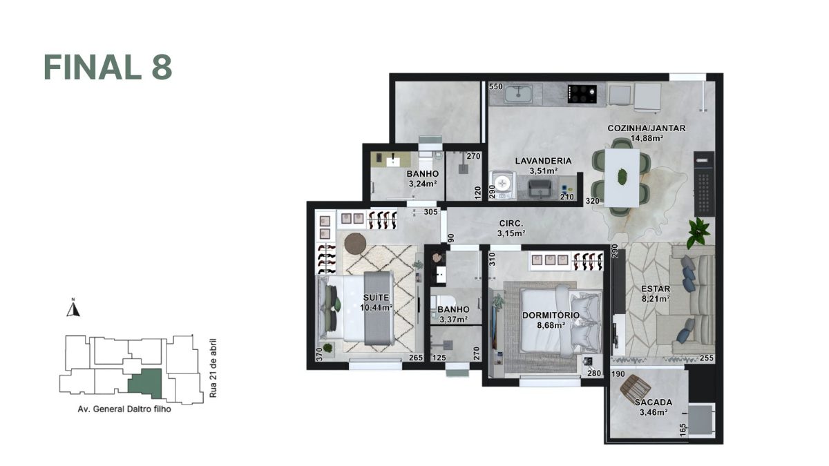 Planta final 08 | Apartamento