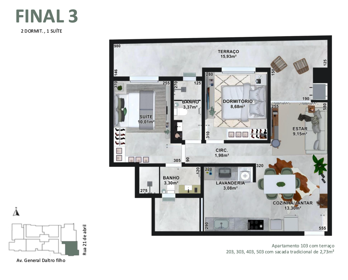 Planta final 03 | Apartamento